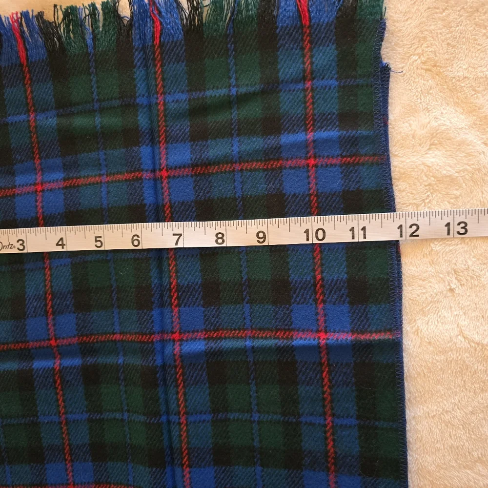 Cejon 3M Thinsulate Cherry Red Velvet Gloves & Blue Tartan Plaid Scarf Set - Picture 7 of 9